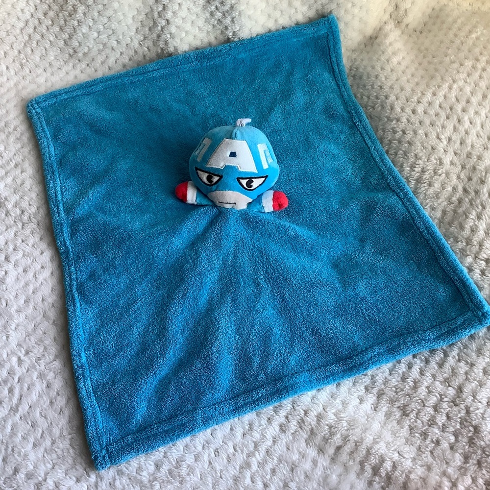 MINISO Marvel Captain America Plush Lovey Security Blanket Toy